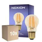 Multipack 10x Noxion Lucent Lustre LED E27 Con Filamento Ámbar 4.5W 400lm - 822 Luz Muy Cálida | Regulable - Reemplazo 35W