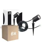 Multipack 6x D'Lite Pico Luz Fuse Cable De Alimentación Negro | IP65 - Apta para 1x GU10 | incl. cable 2 Meter