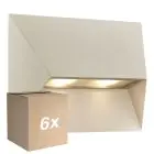 Multipack 6x Nordlux Pontio Luz De Pared Aluminium Sanded | IP54 - Apta para 2x GU10 
