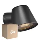 Multipack 6x Nordlux Aleria Luz De Pared Metal Negro | IP44 - Apta para GU10