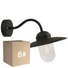 Multipack 6x Nordlux Luxe Luz De Pared Metal Negro | Apta para E27