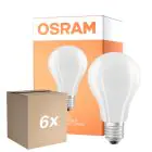 Multipack 6x Osram LED Lamps E27 Pera Con Filamento Mate 11.6W 2452lm - 827 Luz Muy Cálida | Reemplazo 150W