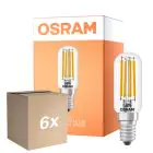 Multipack 6x Osram LED Special E14 Tubular Bulbo T26 Con Filamento Clara 4.9W 730lm - 827 Luz Muy Cálida | Reemplazo 55W