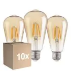 Multipack 10x Multipack 3x Eglo LED Edison E27 Con Filamento Ámbar 4W 400lm - 822 Luz Muy Cálida | Reemplazo 40W