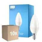 Multipack 10x Philips Corepro LED Vela E14 Mate 7W 806lm - 840 Blanco Frio | Reemplazo 60W