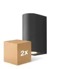Multipack 2x D'Lite Luz De Pared Vossem Negro Up & Down| IP54 - Apta Para 2x GU10