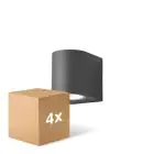 Multipack 4x D'Lite Luz De Pared Vossem Negro | IP54 - Apta Para 1x GU10