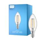 Philips Corepro LED Vela E14 con Filamento Clara 4.3W 470lm - 827 Luz muy Cálida | Reemplazo 40W