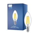 Philips MASTER Value LED Vela E14 con Filamento Clara 3.4W 470lm - 927 | Mejor reproducción de color - Regulable – Reemplazo 40W