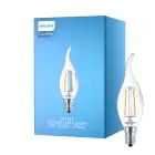 Philips Corepro LED Vela E14 Punta torcida con Filamento Clara 2W 250lm - 827 Luz muy Cálida | Reemplazo 25W