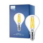 Philips MASTER LED E14 Esférica Con Filamento Clara 3.4W 470lm - 922-927 Dim To Warm | Mejor Reproducción De Color - Regulable - Reemplazo 40W