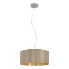 Eglo Colgante De Luz Maserlo Acero Níquel Satinado | Apta para 3x E27