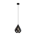Eglo Colgante De Luz Carlton 5 Acero Negro | IP20 - Apta para 1x E27 