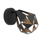Eglo Luz De Pared Carlton 7 Acero Negro Cobre | IP20 - Apta para 1x E27