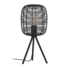 Eglo Lámpara De Mesa Rinroe Acero Negro | Apta para 1x E27