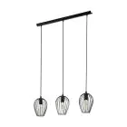 Eglo Colgante De Luz Newtown Acero Negro | IP20 - Apta para 3x E27 