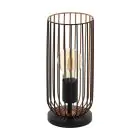 Eglo Lámpara De Mesa Roccamena Negro, Cobre | Apta para 1x E27