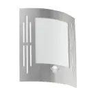 Eglo Luz De Pared City Acero Inoxidable | IP44 - Apta para 1x E27 - Sensor De Movimiento