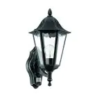 Eglo Luz De Pared Navedo Aluminium Negro | IP44 - Apta para 1x E27 - Sensor De Movimiento