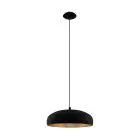 Eglo Colgante De Luz Moga 1 Acero Negro Cobre | IP20 - Apta para 1x E27 