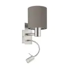 Eglo Luz De Pared Pasteri Acero Níquel Satinado 40 | IP20 - Incl. Foco y Excl. 1x E27