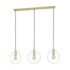 Eglo Colgante De Luz Manizales Acero Oro | IP20 - Apta para 3x E27 