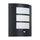 Eglo Luz De Pared City Acero Negro | IP44 - Apta para 1x E27 - Sensor De Movimiento