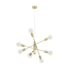Eglo Colgante De Luz Gradoli 1 Acero Oro | IP20 - Apta para 8x E27 