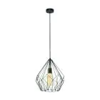 Eglo Colgante De Luz Carlton Acero Negro | IP20 - Apta para 1x E27 
