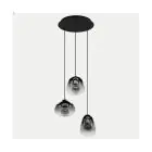 Eglo Colgante De Luz Aguilares Acero Negro | IP20 - Apta para 3x E27 