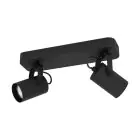 Eglo Luz de techo Sorego Acero Negro 2x2.8W 2x250lm - 830 Luz Cálida | IP20 - Incl. 2x GU10
