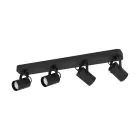 Eglo Luz de techo Sorego Acero Negro 4x2.8W 4x250lm - 830 Luz Cálida | IP20 - Incl. 4x GU10