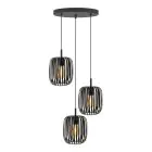 Eglo Colgante De Luz Romazzina Acero Negro | Apta para 3x E27