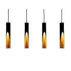 Eglo Colgante De Luz Barbotto Acero Negro, Oro 18W 1380lm - 830 Luz Cálida | Apta para GU10