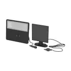 Eglo Luz De Pared Panettieri Solar Negro 6W 860lm - 840 Blanco Frio | IP65 - Sensor De Movimiento