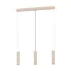 Eglo Colgante De Luz Caminia Acero Lijado 3x4.7W 3x345lm - 830 Luz Cálida | IP20 - Incl. 3x GU10