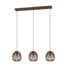 Eglo Colgante De Luz Espinal Acero Bronce | IP20 - Apta para 3x E27 