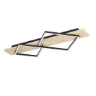 Eglo Luz de techo Boyal Madera Negro, Marrón 13W 1750lm - 830 Luz Cálida