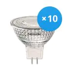 Multipack 10x Noxion Foco LED GU5.3 MR16 4.4W 345lm 60D - 830 Luz Cálida | Regulable - Reemplazo 35W