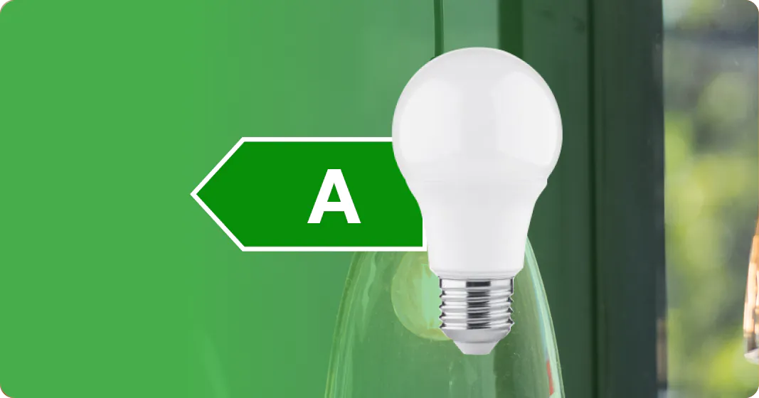 bombilla con etiqueta energ&eacute;tica a